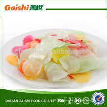 China multi color snack food thin slice prawn crackers